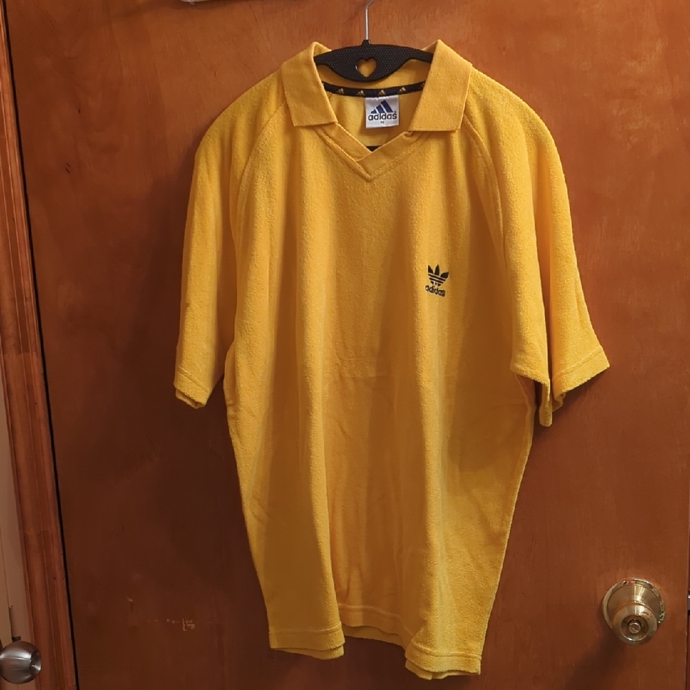 Adidas Men's Bright Yellow Polo Shirt